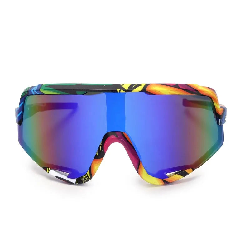 Nexis | Blue/ Green Large Full Rim Shield Sports for Men & Women [UV-protected]