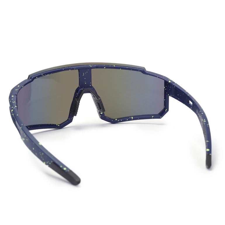 Hashtag Strix HOFFERS UV Protected Shield Sunglasses for Unisex - HT-SPORT-0101 - C3 Blue/Green