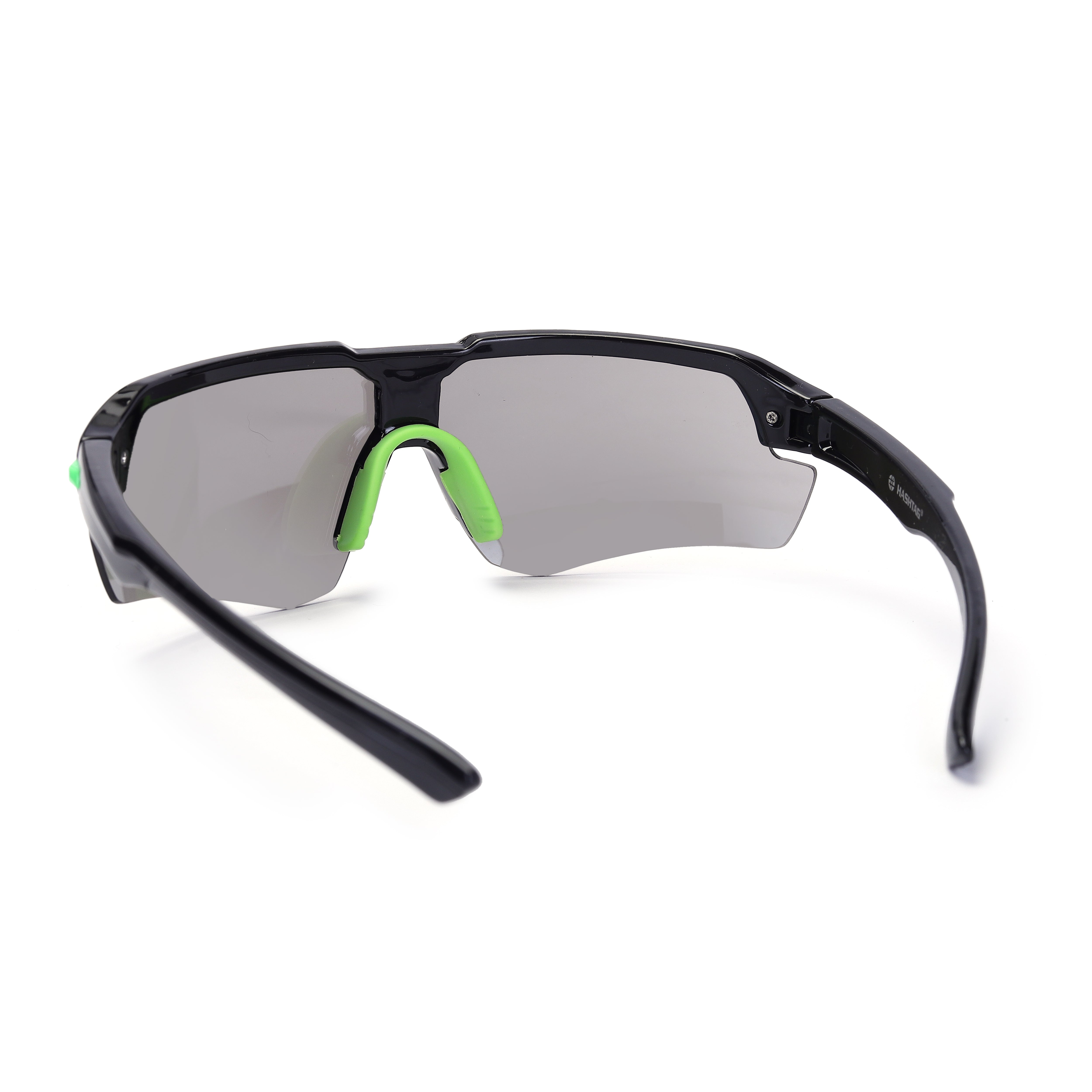 Hashtag Exclusive HUNTERS UV Protected Shield Sunglasses for Unisex HT-SPORT-0104 C1 Black/Green