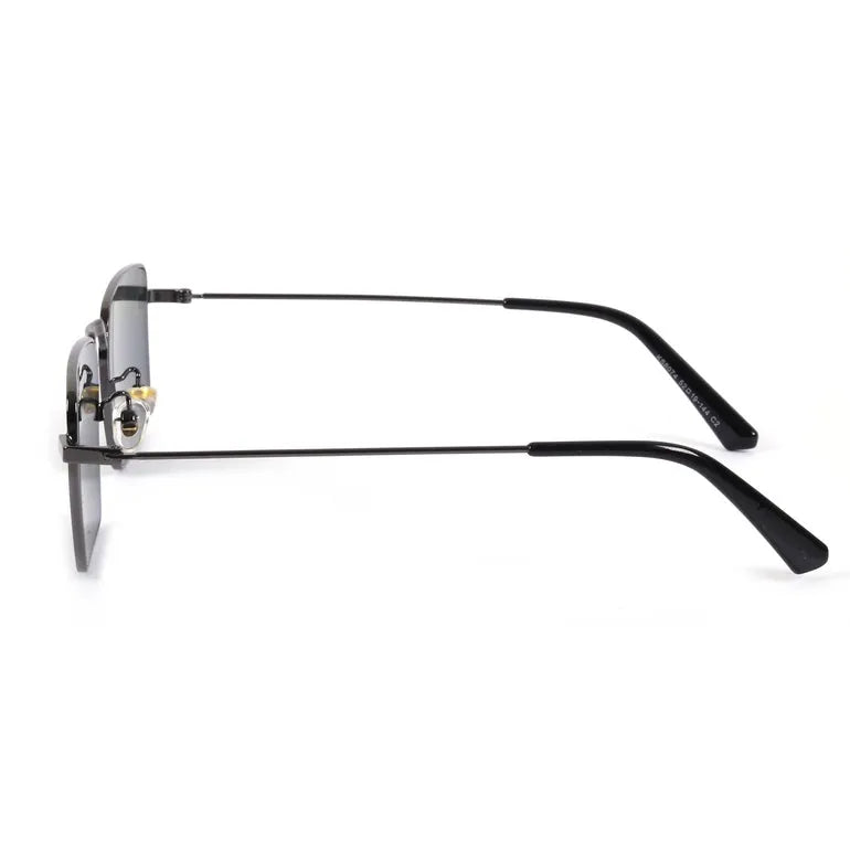 Feryn | Grey Medium Full Rim Rectangle Sunglasses for Men & Women [UV-protected]