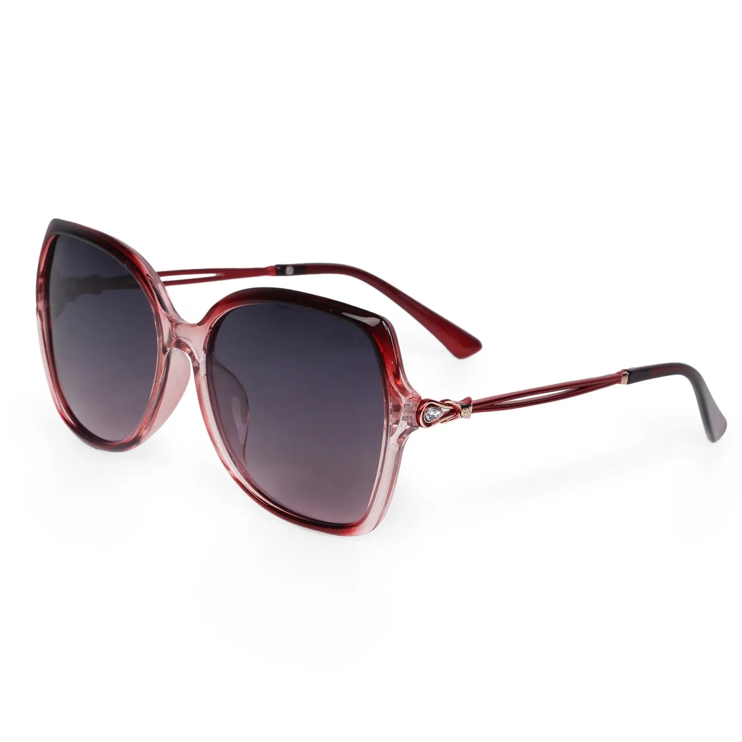 Voltara | Red Gradient Large Full Rim Butterfly Sunglasses for Women [Polarized]