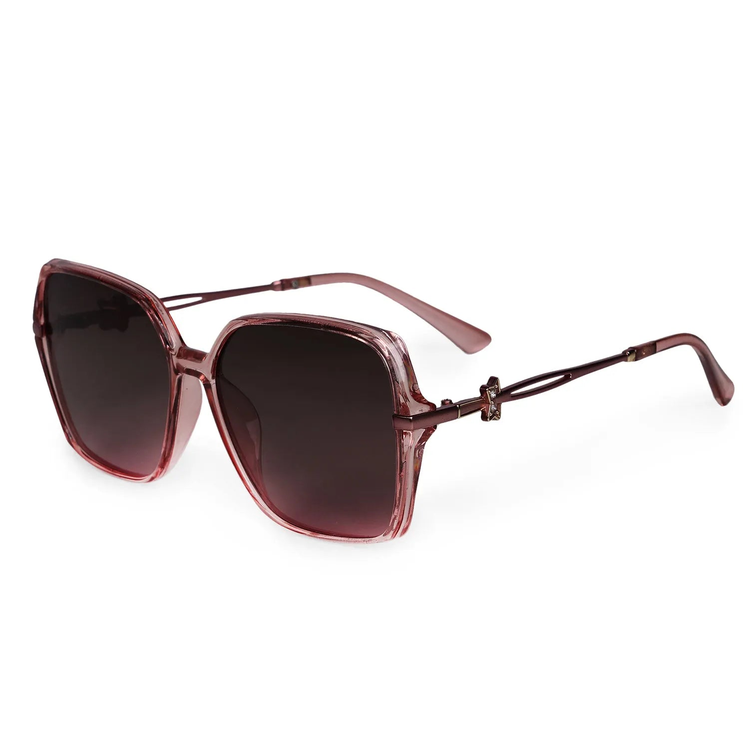 Lumora | Pink Large Full Rim Square Sunglasses for Women [Polarized]