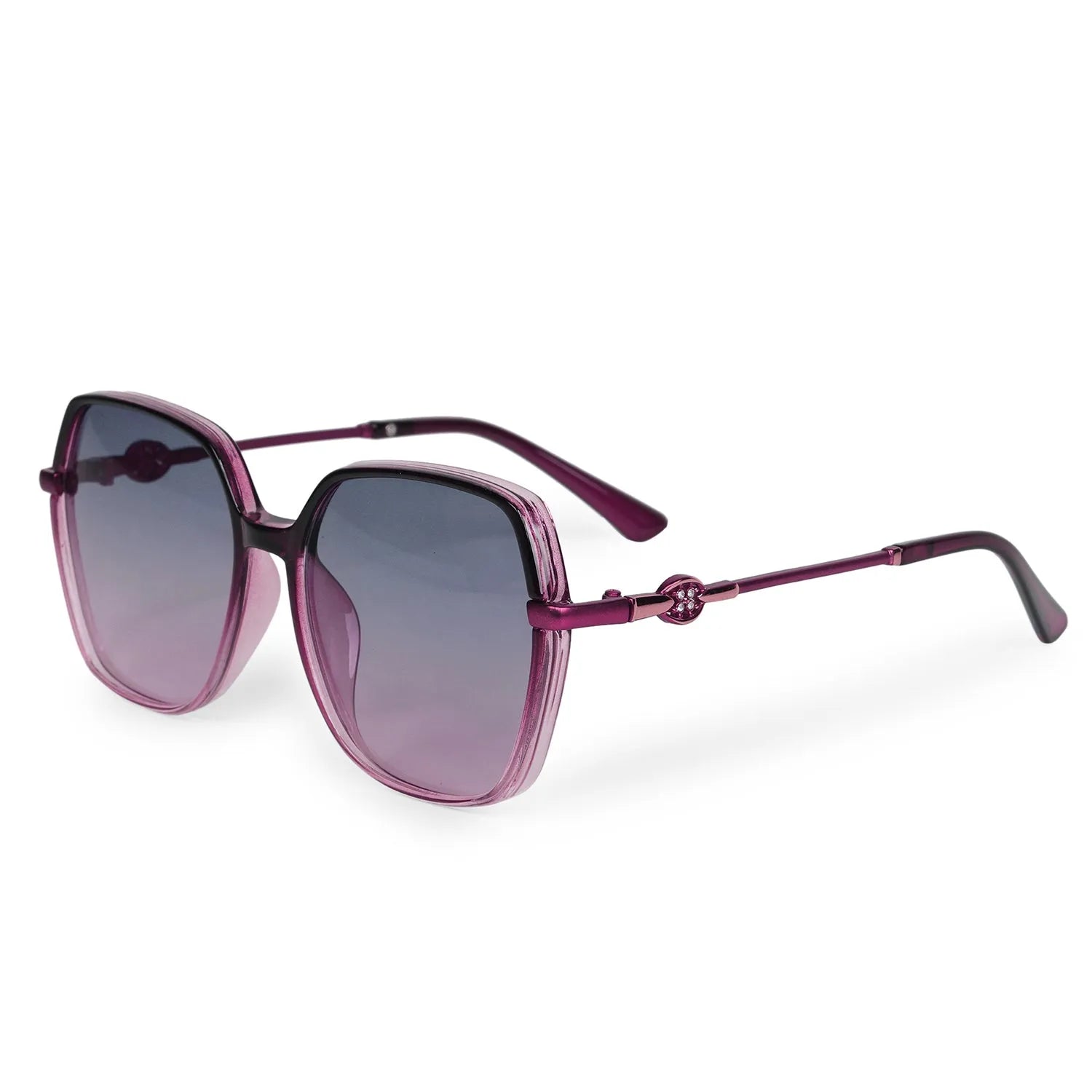 Noxara | Gradient Purple Large Full Rim Square Sunglasses for Women [Polarized]