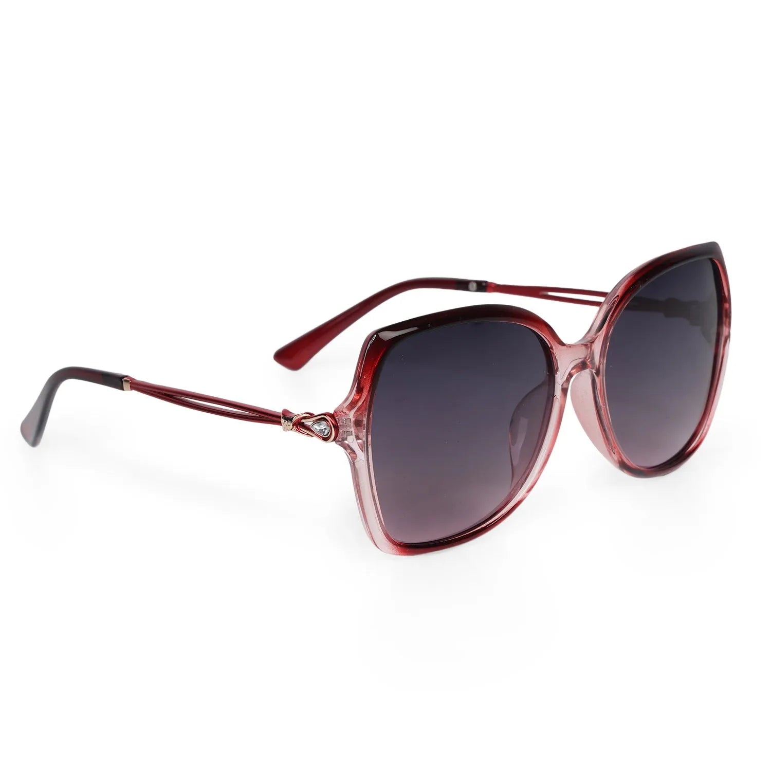 Voltara | Red Gradient Large Full Rim Butterfly Sunglasses for Women [Polarized]