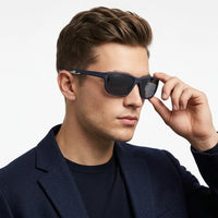 Ionium | Blue Large Full Rim Rectangle Sports Sunglasses for Men [Polarized]