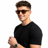 Ionium | Brown Large Full Rim Rectangle Sports Sunglasses for Men [Polarized]