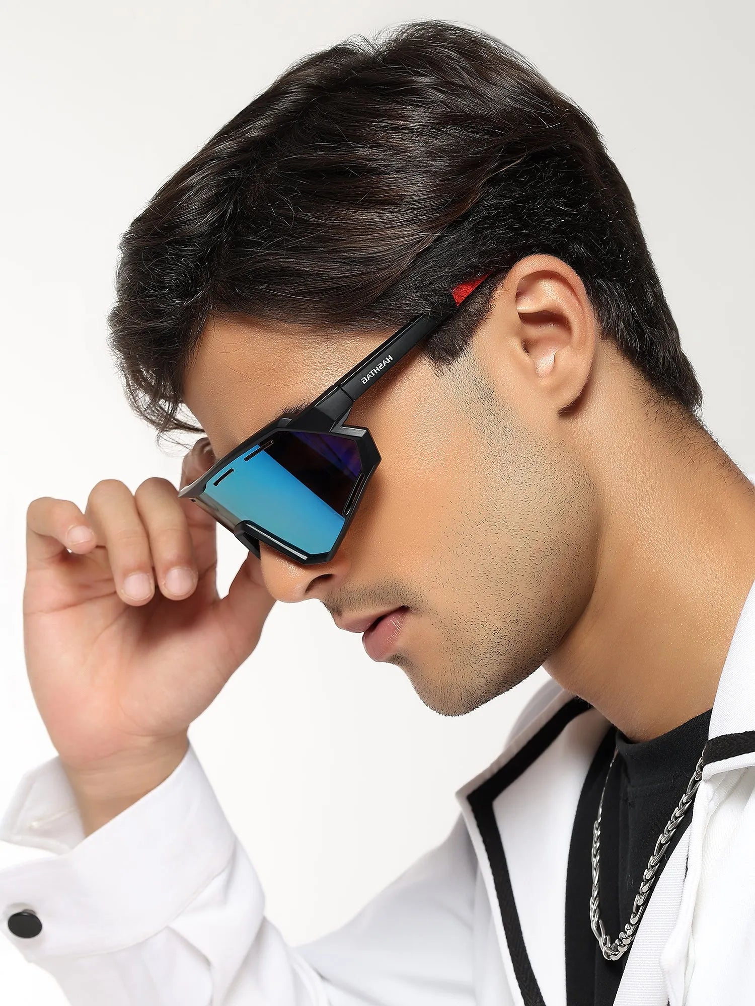 Myrion | Black Medium Full Rim Shield Sports for Men & Women [UV-protected]