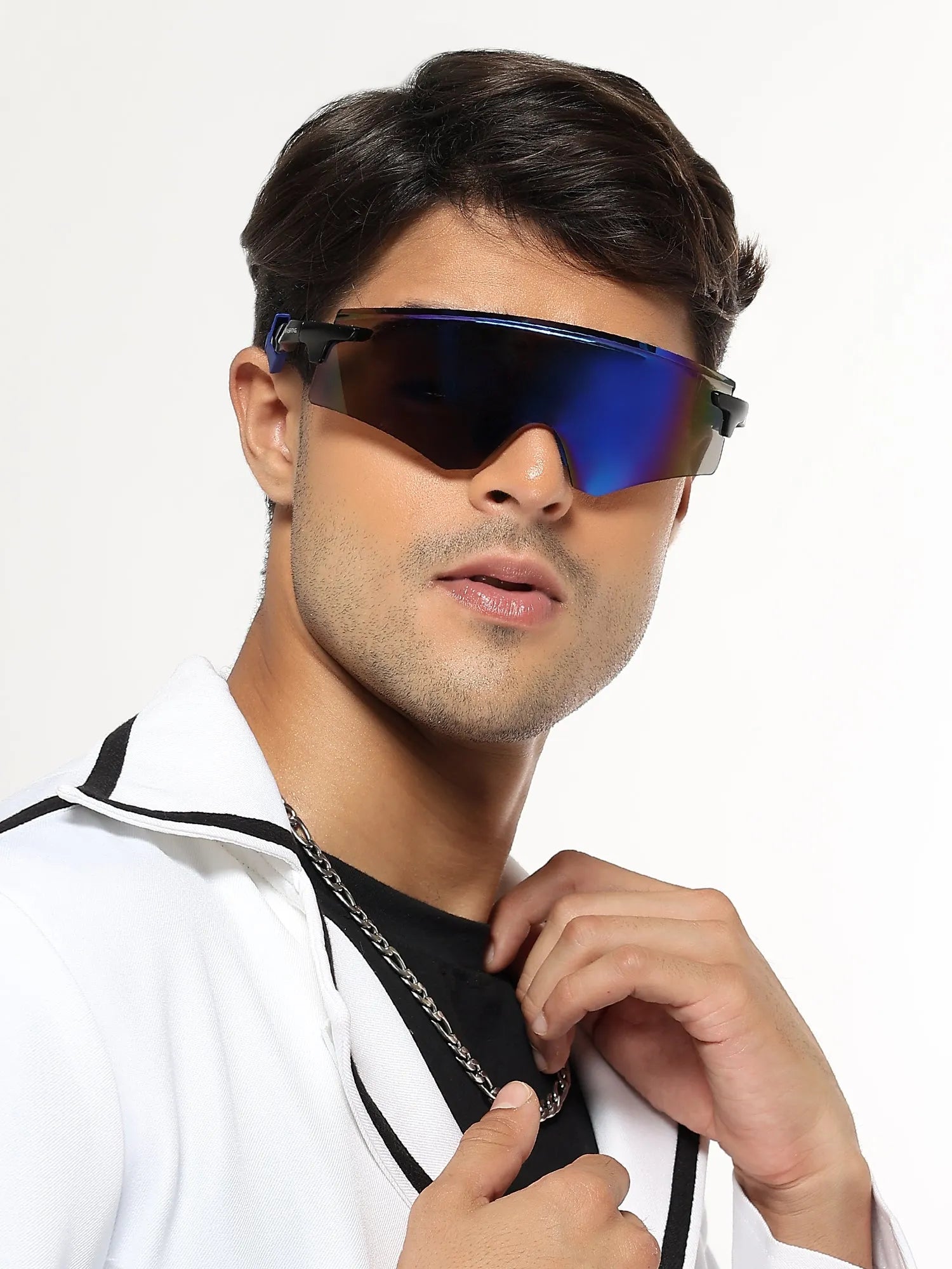 Drakion | Black Medium Rim Less Shield Sports for Men & Women [UV-protected]
