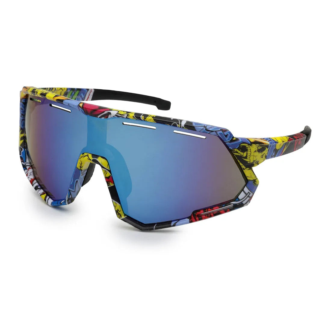 Myrion sports sunglasses in blue texture design 