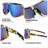 Myrion | Multi Texture Medium Full Rim Shield Sports Sunglasses for Men & Women [UV-protected]