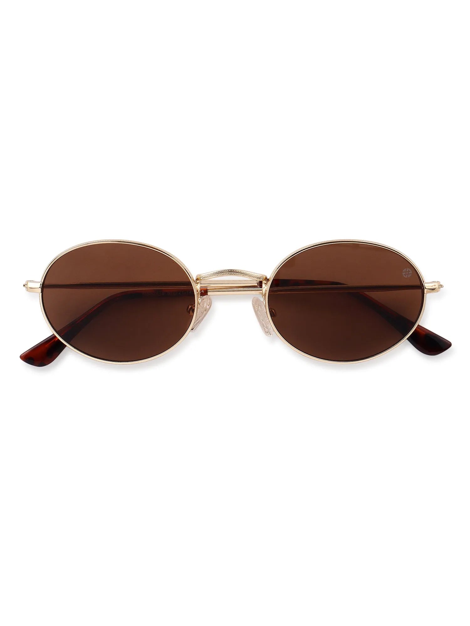 Nimbra | Brown Small Full Rim Oval Sunglasses for Women [UV-protected]