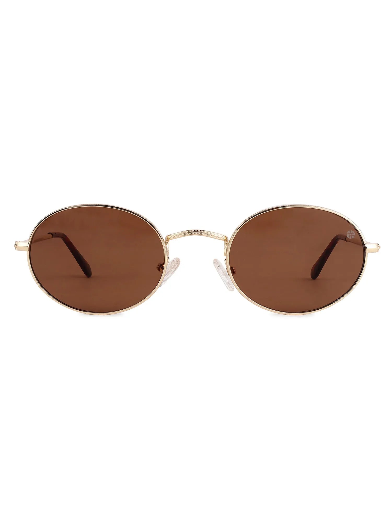 Nimbra | Brown Small Full Rim Oval Sunglasses for Women [UV-protected]