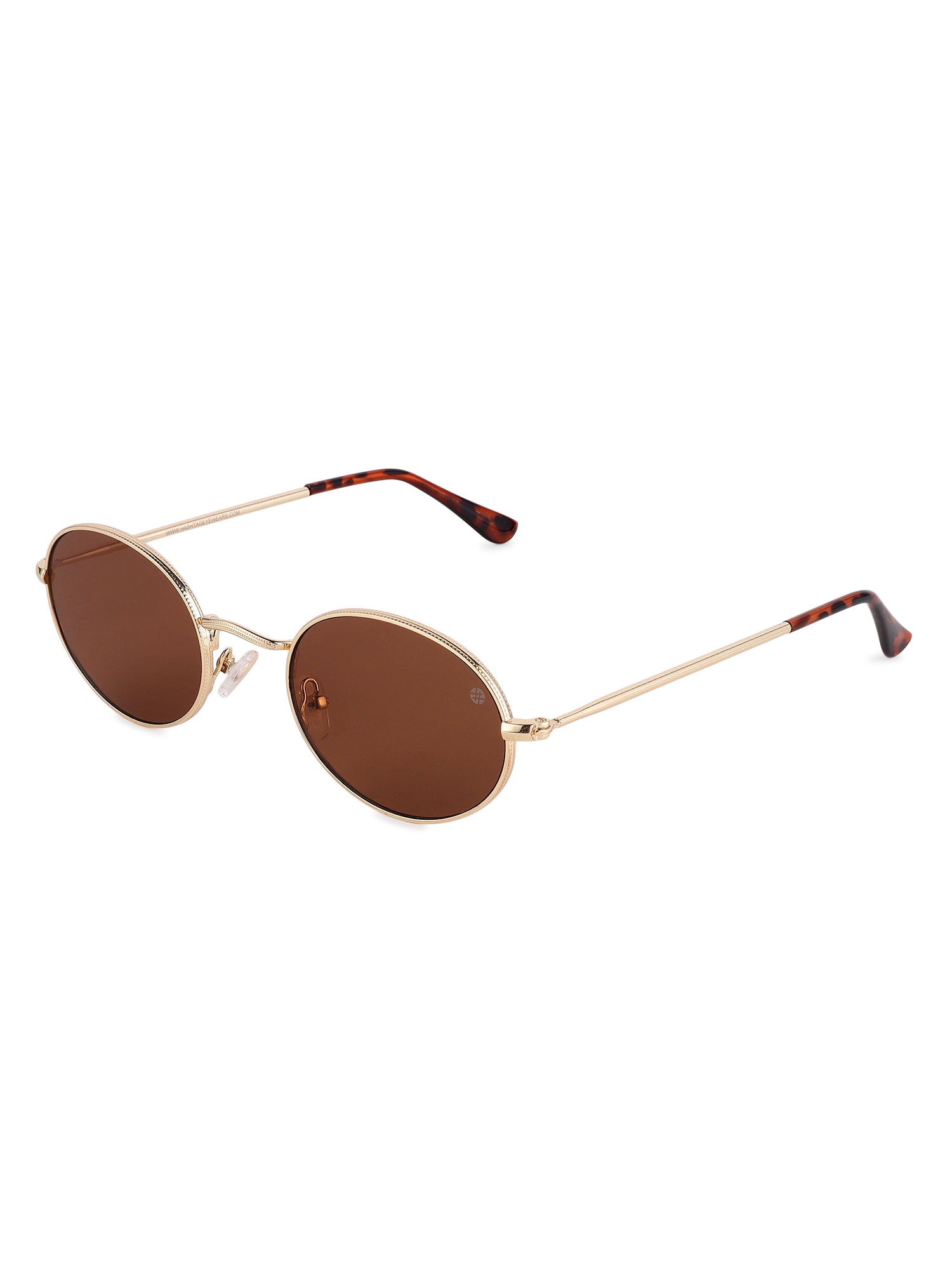 Nimbra | Brown Small Full Rim Oval Sunglasses for Women [UV-protected]
