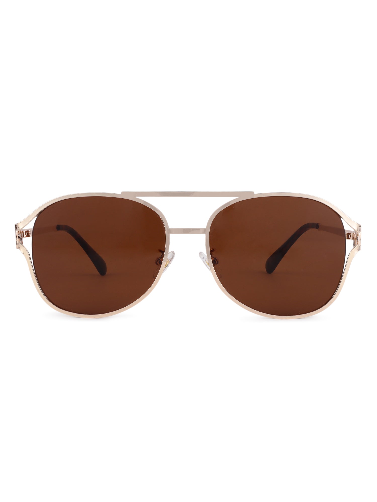 Glacior | Brown Large Full Rim Oval Sunglasses for Women [UV-protected]