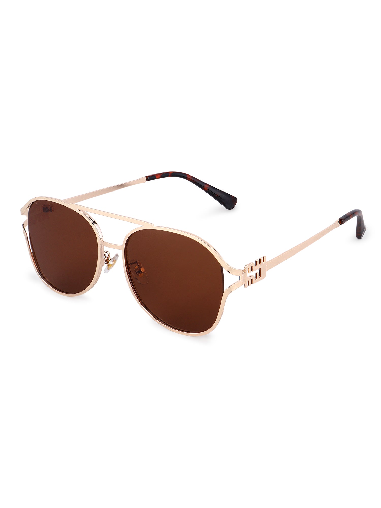 Glacior | Brown Large Full Rim Oval Sunglasses for Women [UV-protected]