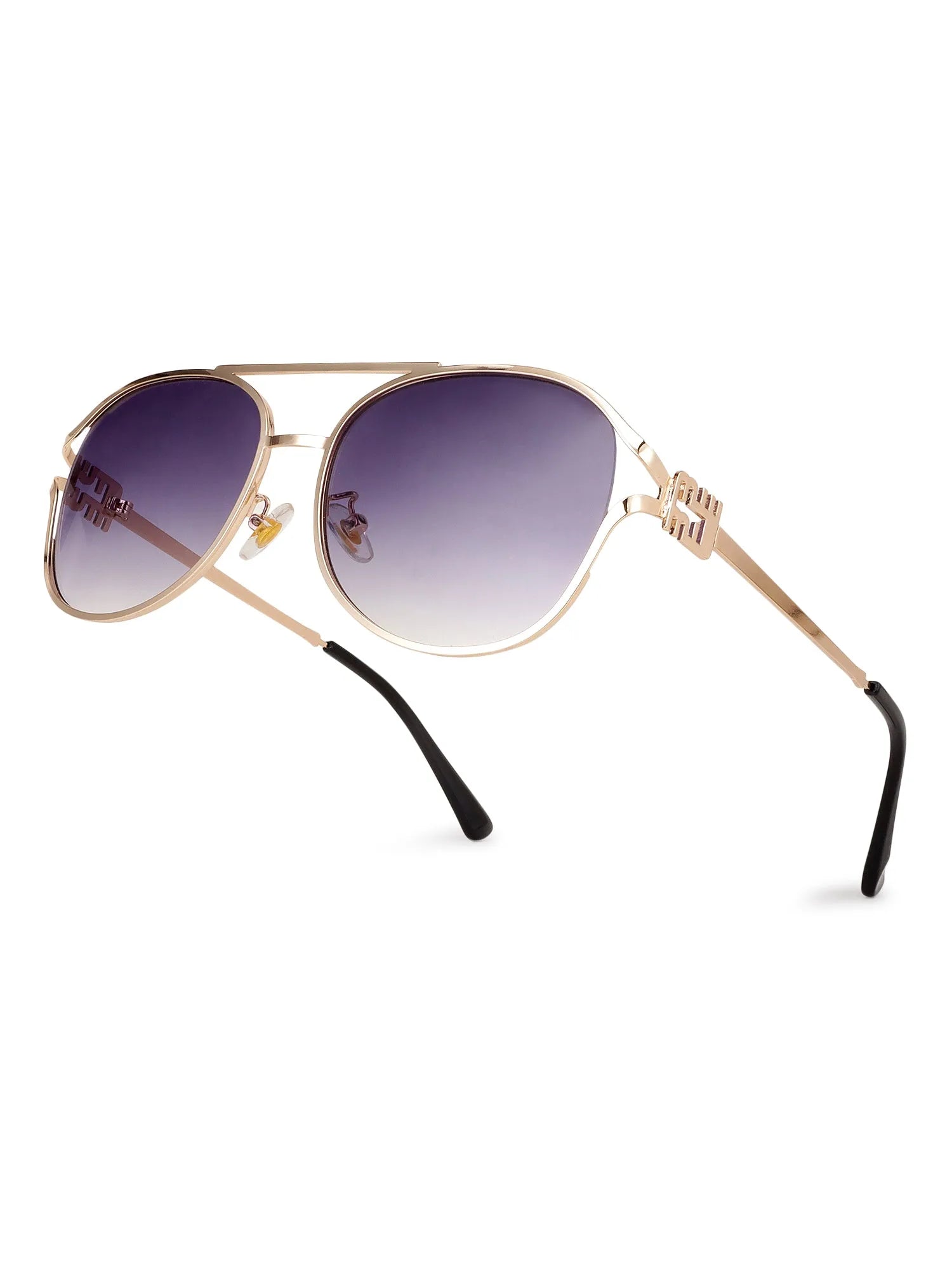 Glacior | Gradient Purple Large Full Rim Oval Sunglasses for Women [UV-protected]