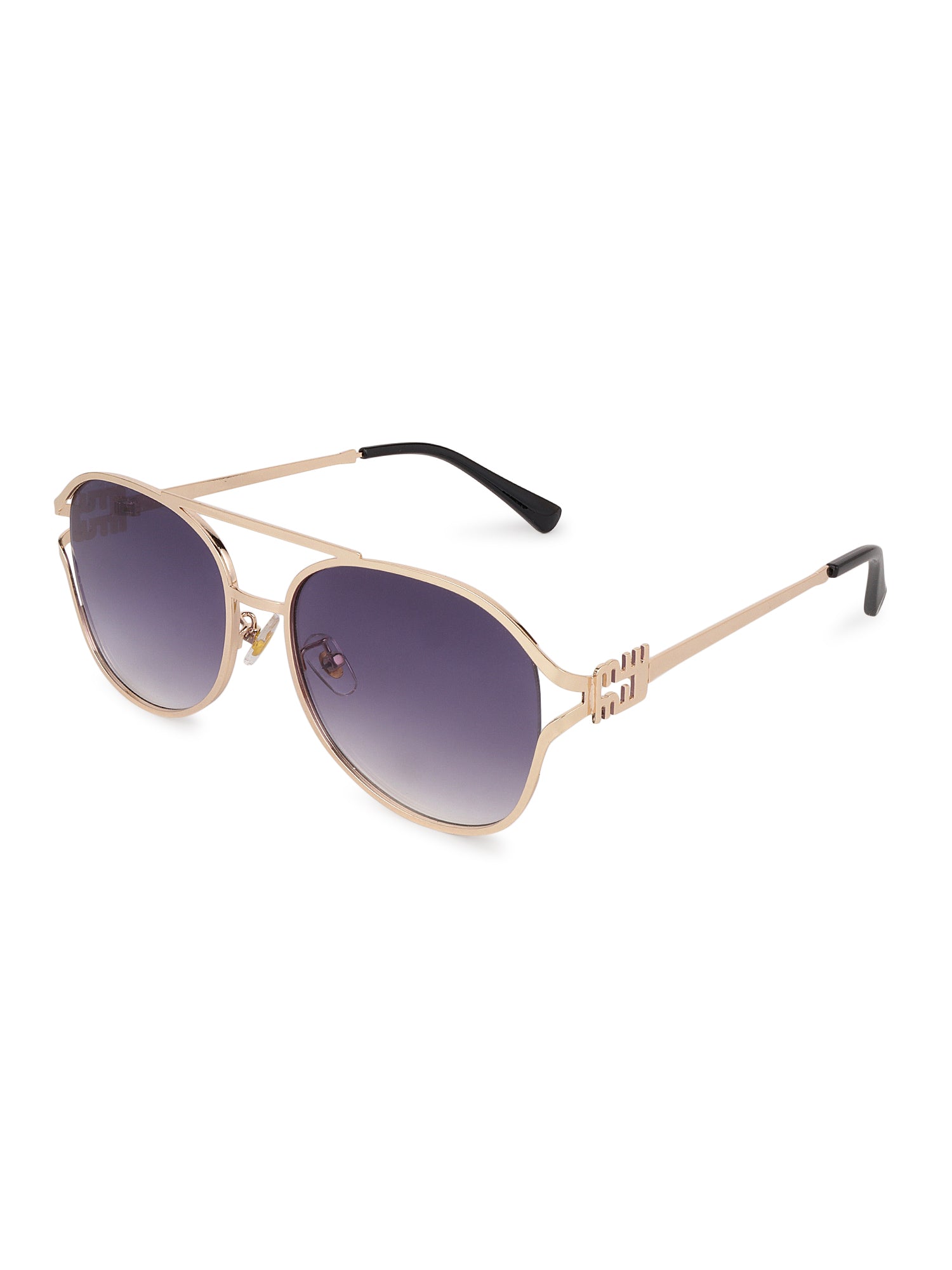 Glacior | Gradient Purple Large Full Rim Oval Sunglasses for Women [UV-protected]