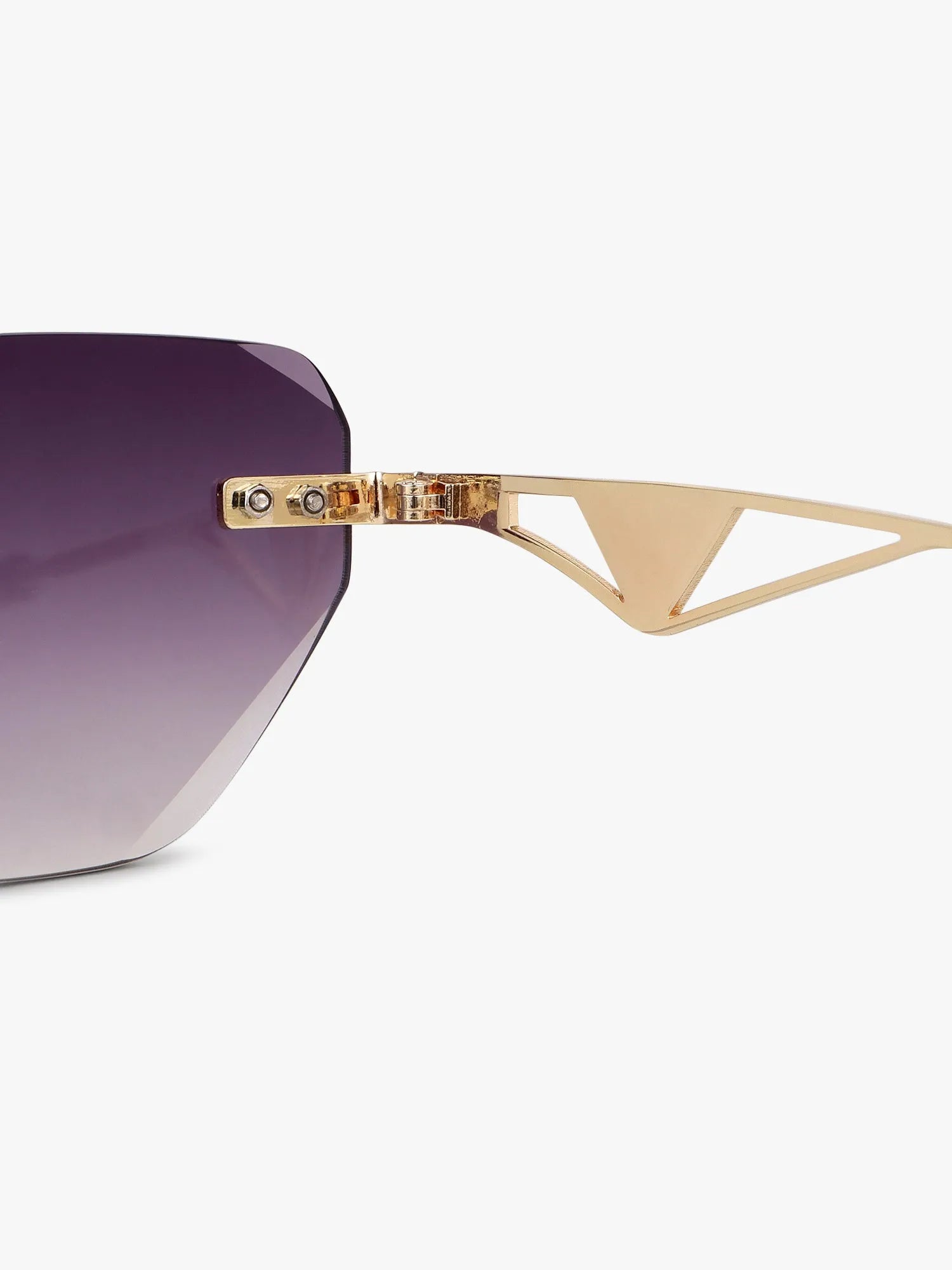 Rorion | Gradient Purple Medium Rim Less Rectangle Sunglasses for Men & Women [UV-protected]