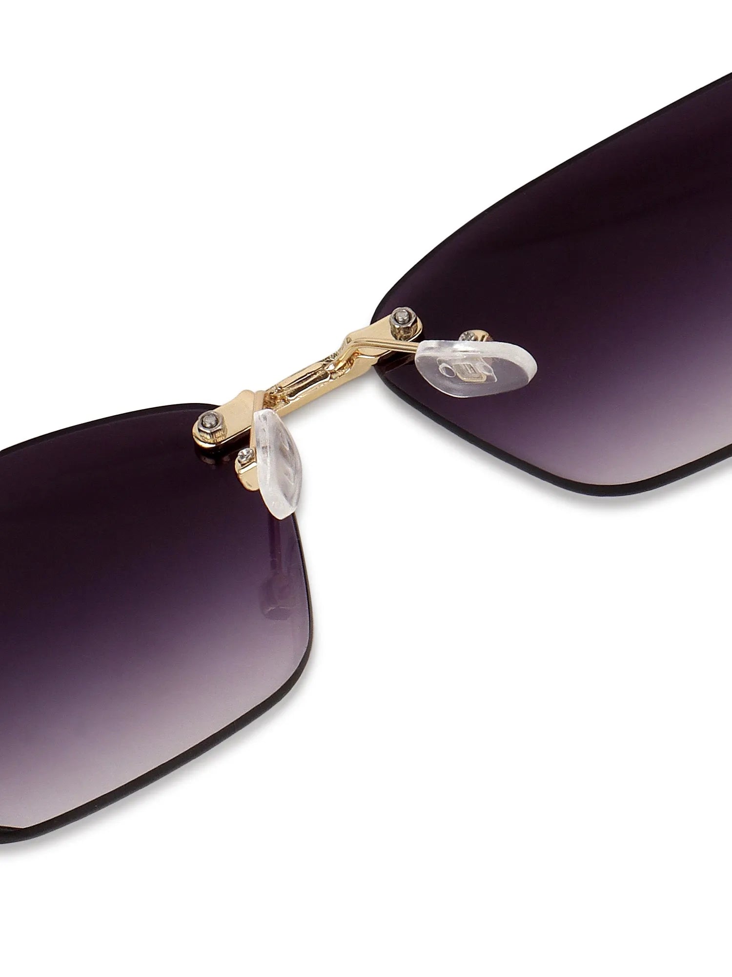 Rorion | Gradient Purple Medium Rim Less Rectangle Sunglasses for Men & Women [UV-protected]