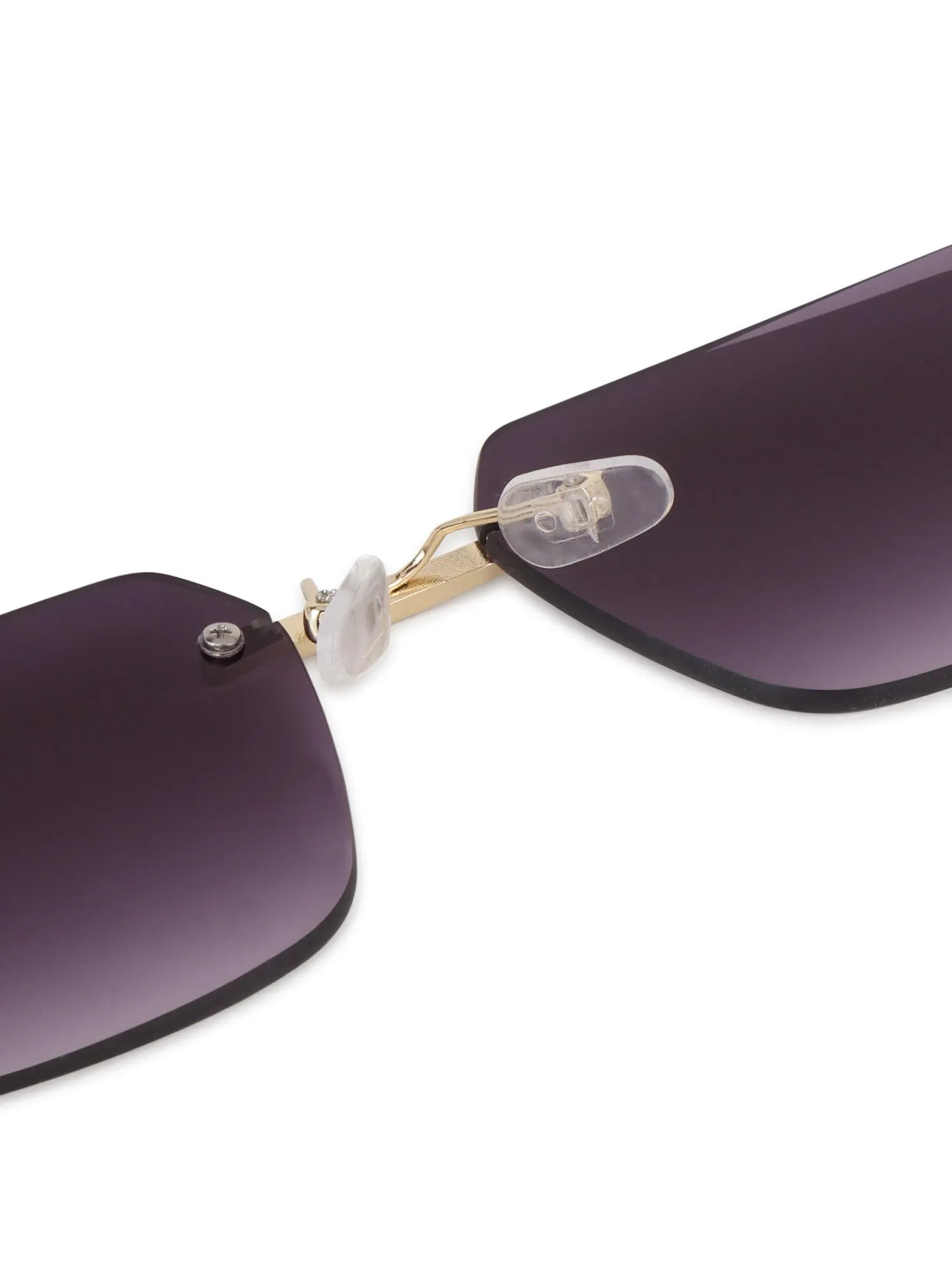 Starlight | Gradient Purple Medium Rim Less Rectangle Sunglasses for Men & Women [UV-protected]