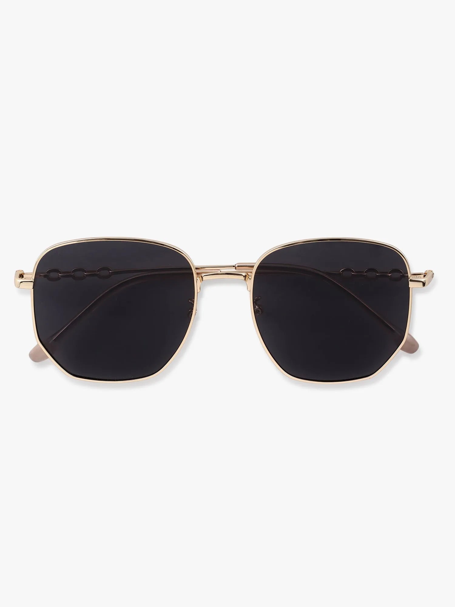 Solarion | Golden Large Full Rim Square Sunglasses for Men & Women [Polarized]