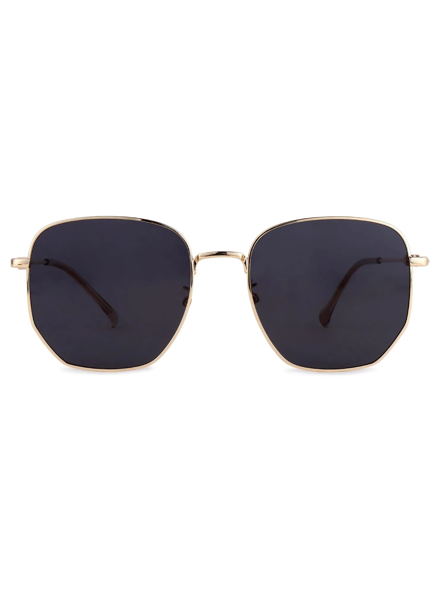 Solarion | Golden Large Full Rim Square Sunglasses for Men & Women [Polarized]