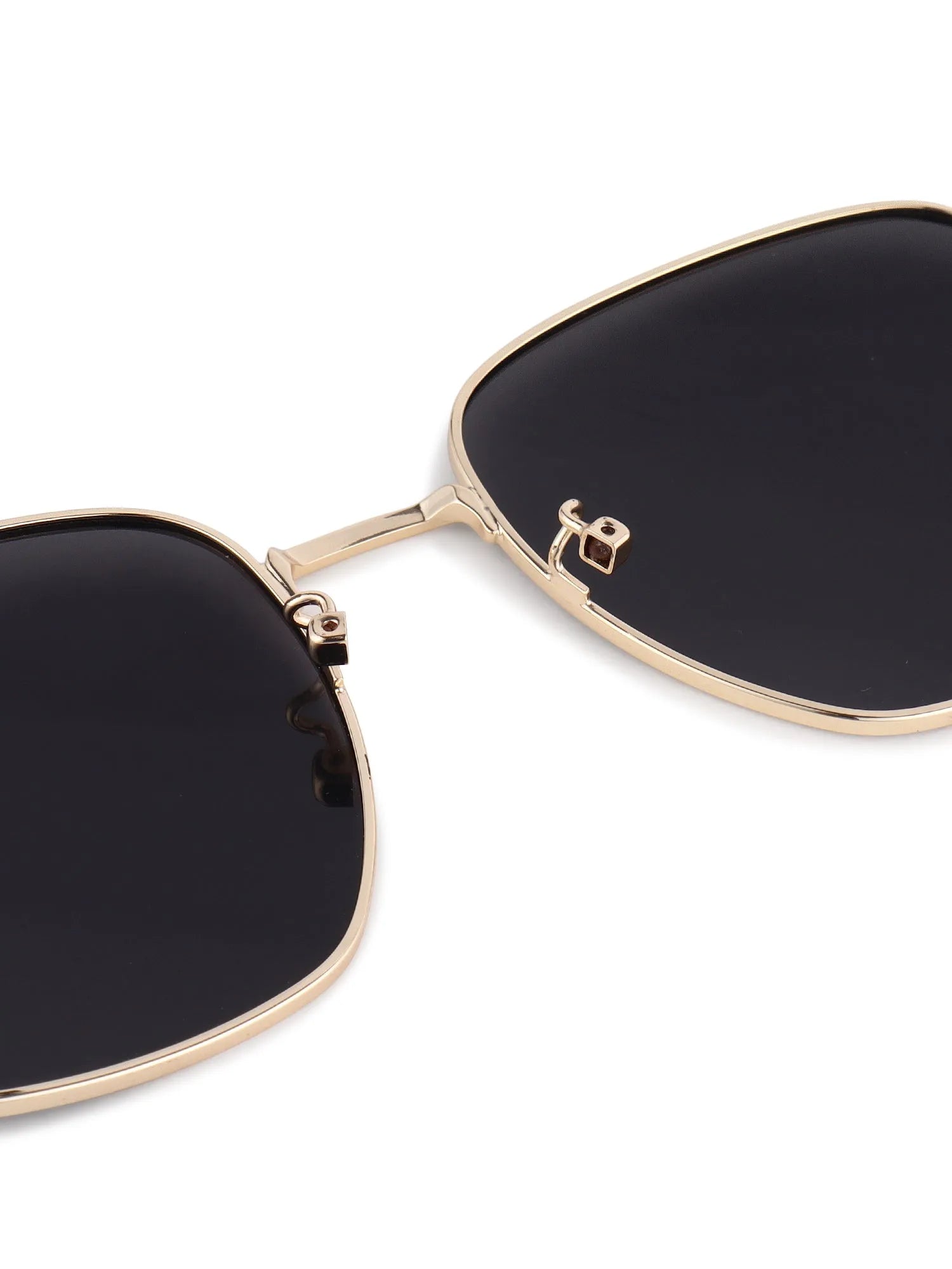Solarion | Golden Large Full Rim Square Sunglasses for Men & Women [Polarized]