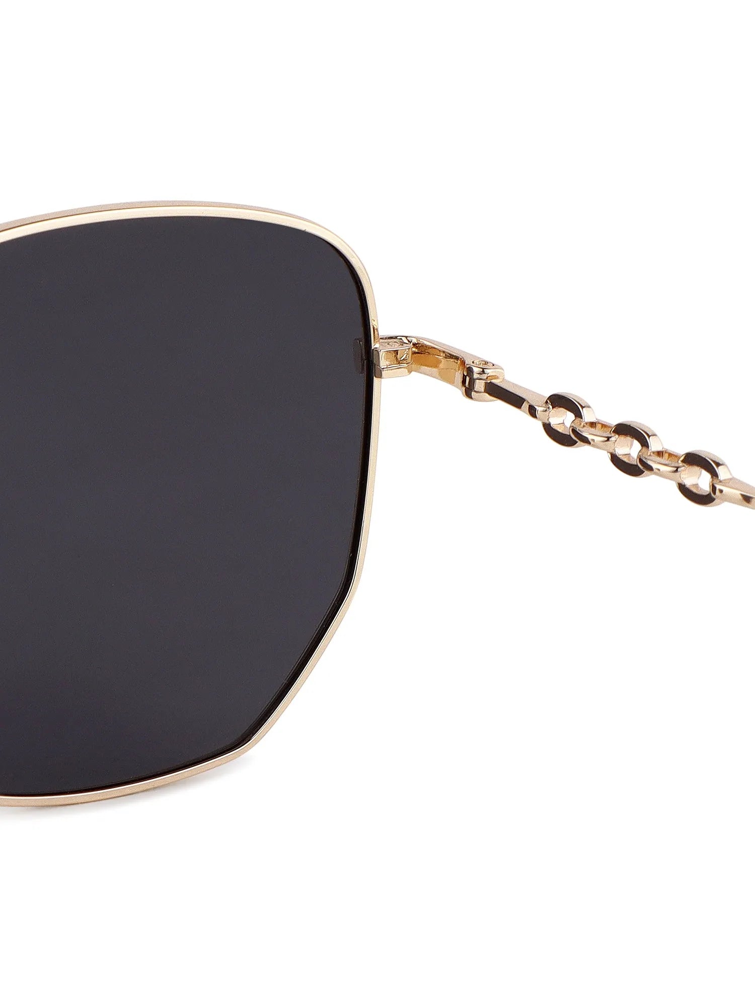 Solarion | Golden Large Full Rim Square Sunglasses for Men & Women [Polarized]