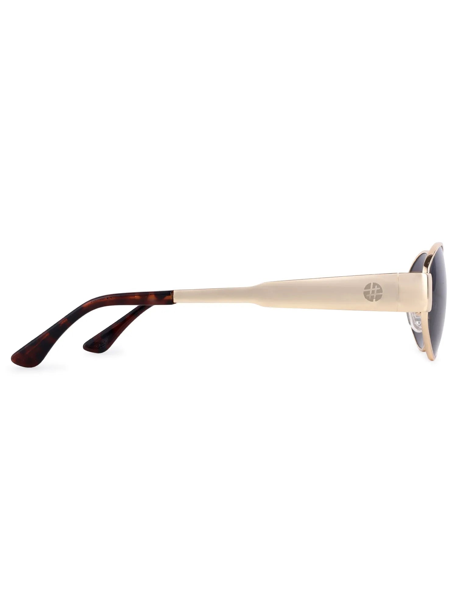 Fynora | Golden Medium Full Rim Oval Sunglasses for Women [UV-protected]
