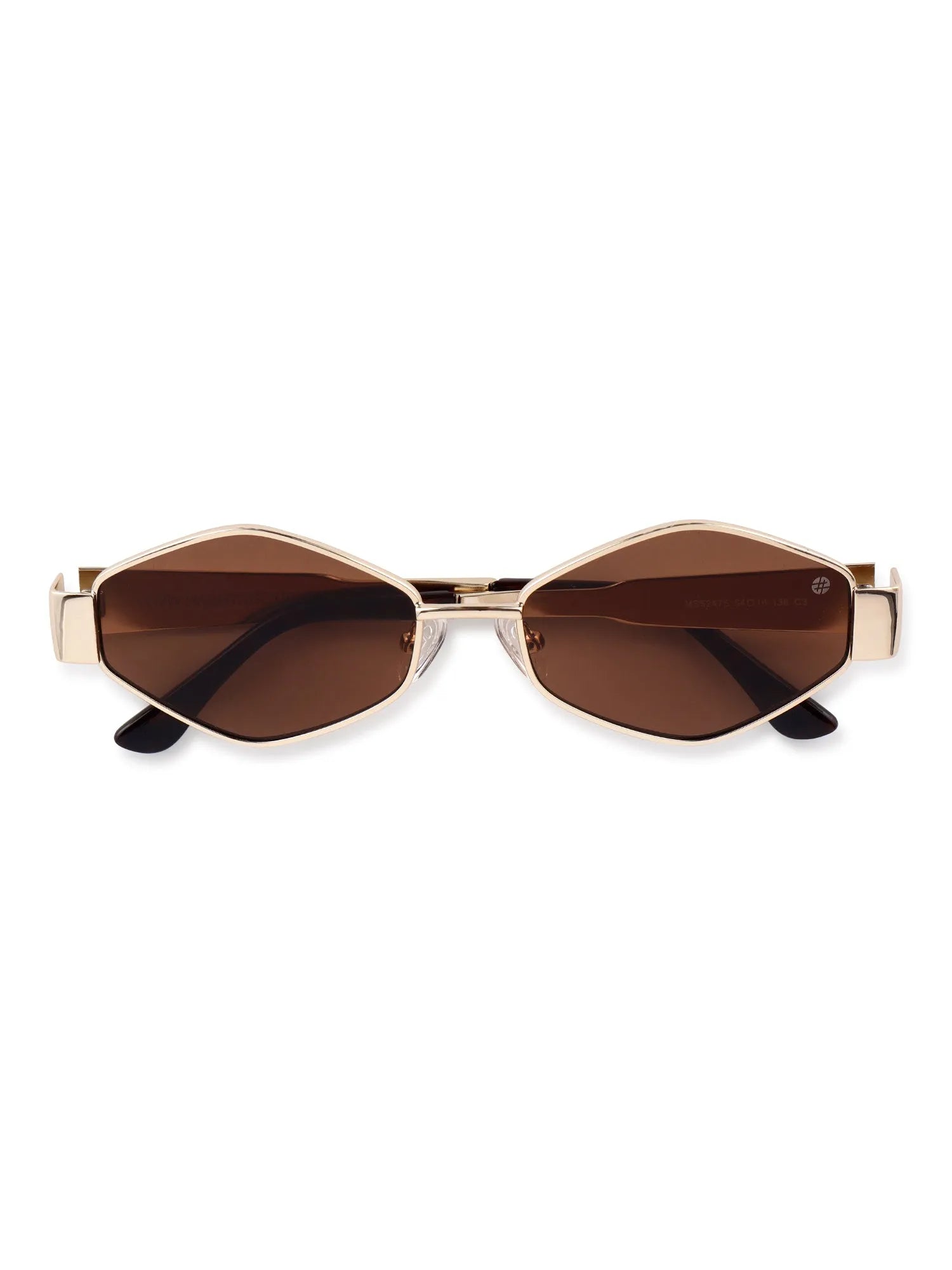 Ecliptor | Brown Medium Full Rim Diamond Sunglasses for Women [UV-protected]