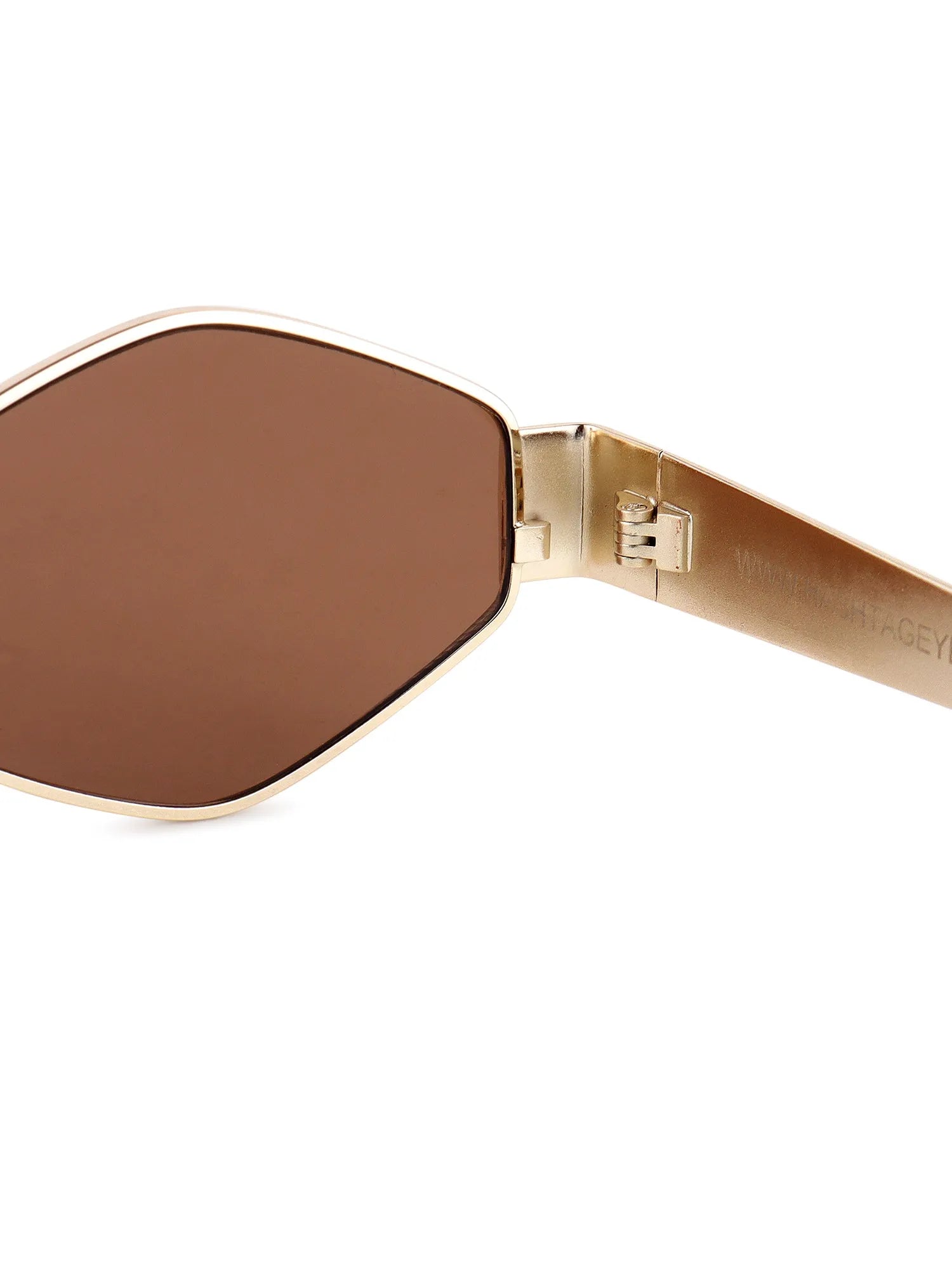 Ecliptor | Brown Medium Full Rim Diamond Sunglasses for Women [UV-protected]