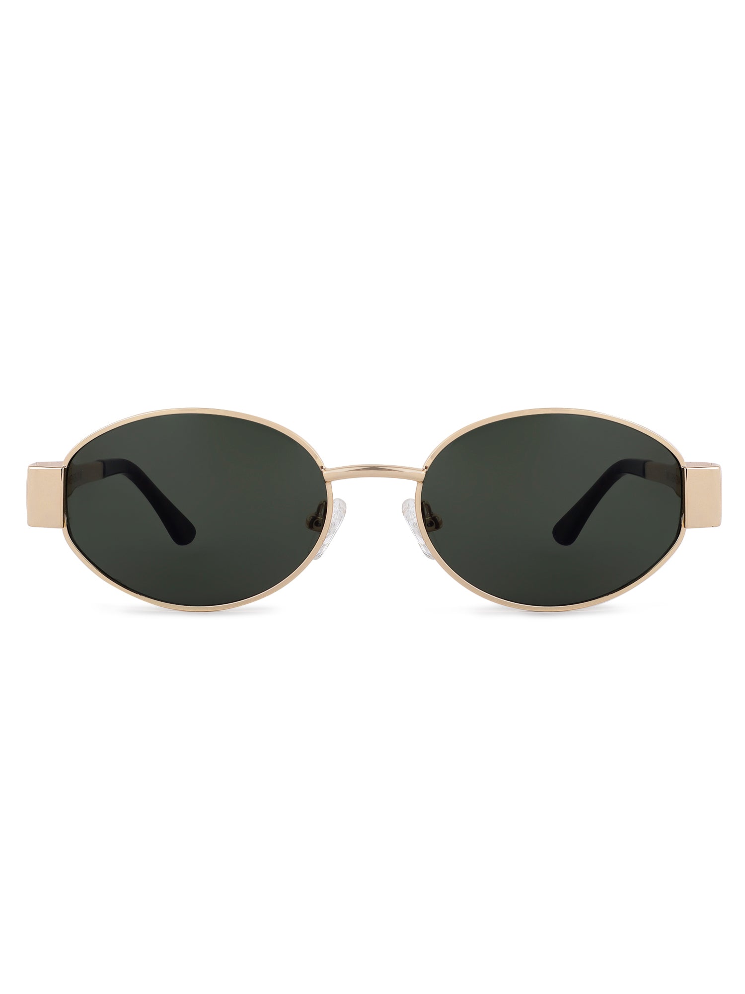 Fynora | Green Medium Full Rim Oval Sunglasses for Women [UV-protected]