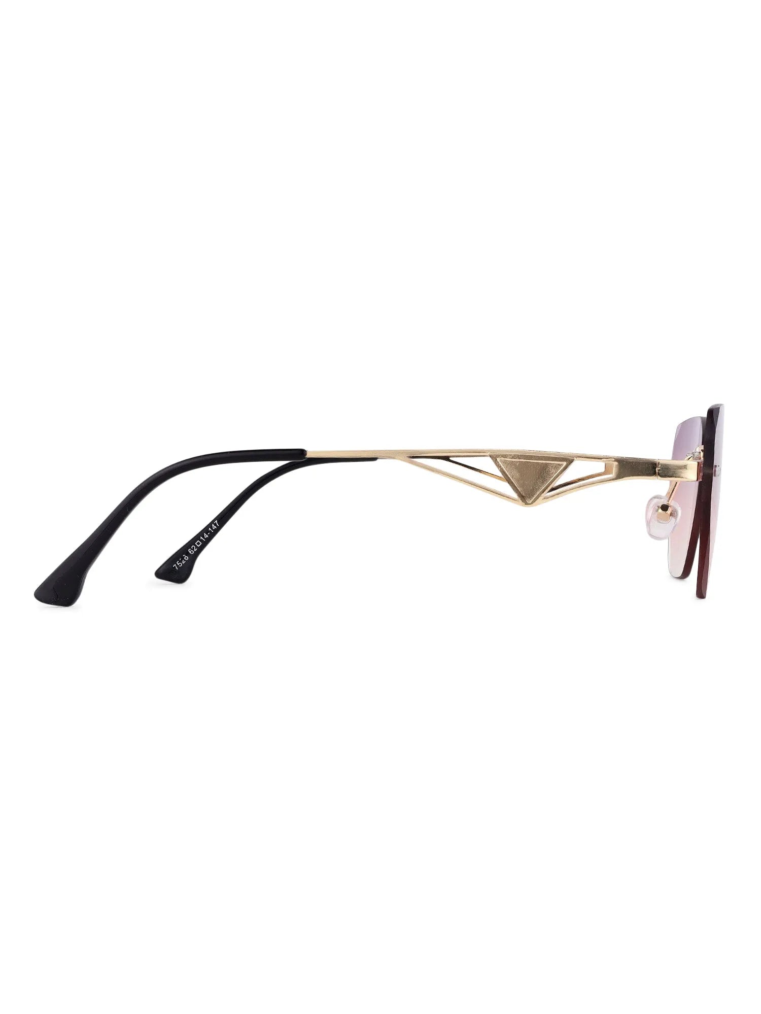 Rorion | Gradient Pink Medium Rim Less Rectangle Sunglasses for Men & Women [UV-protected]