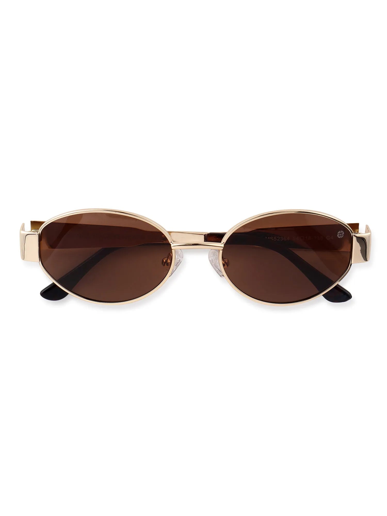 Fynora | Brown Medium Full Rim Oval Sunglasses for Women [UV-protected]