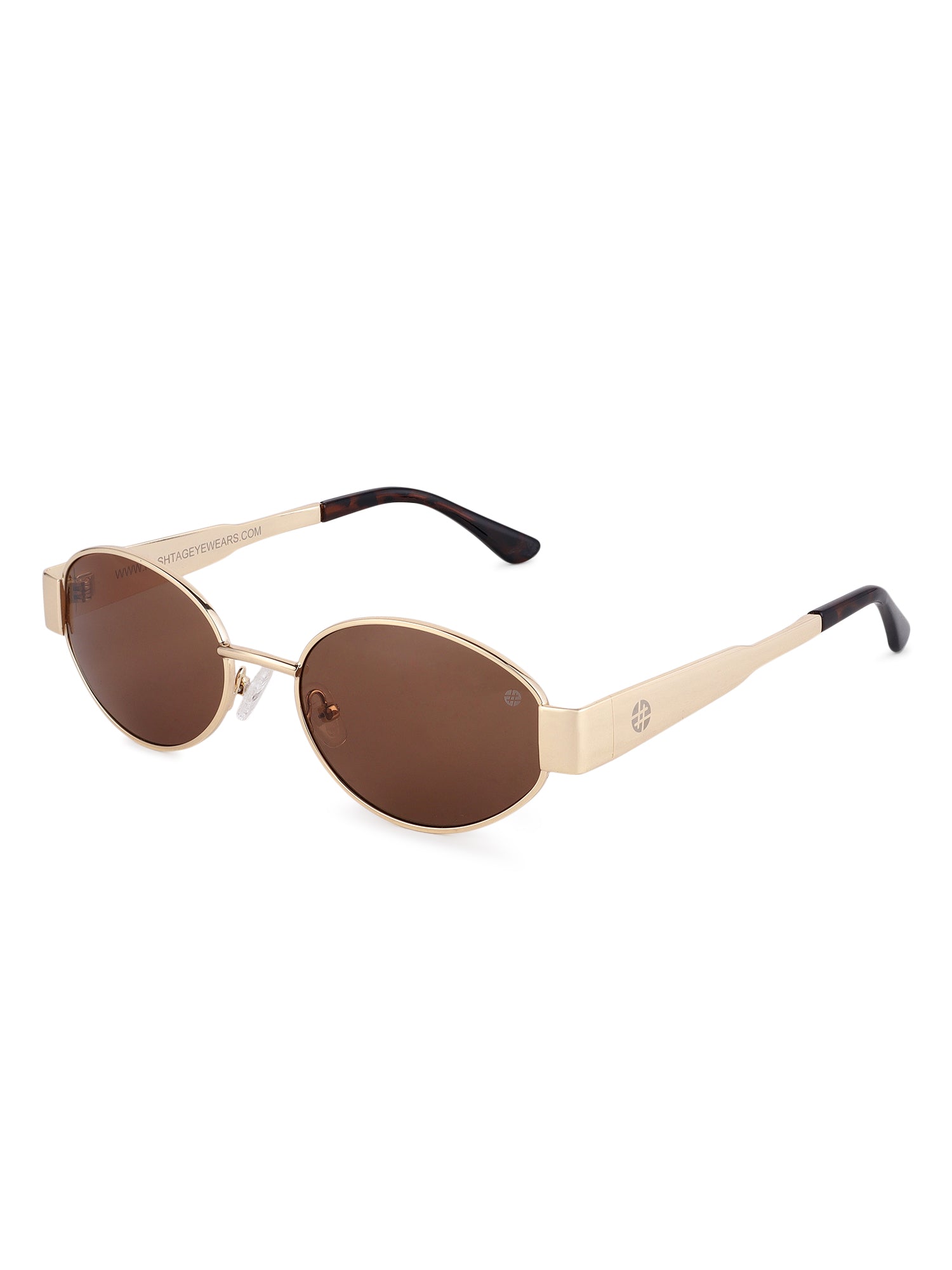 Fynora | Brown Medium Full Rim Oval Sunglasses for Women [UV-protected]