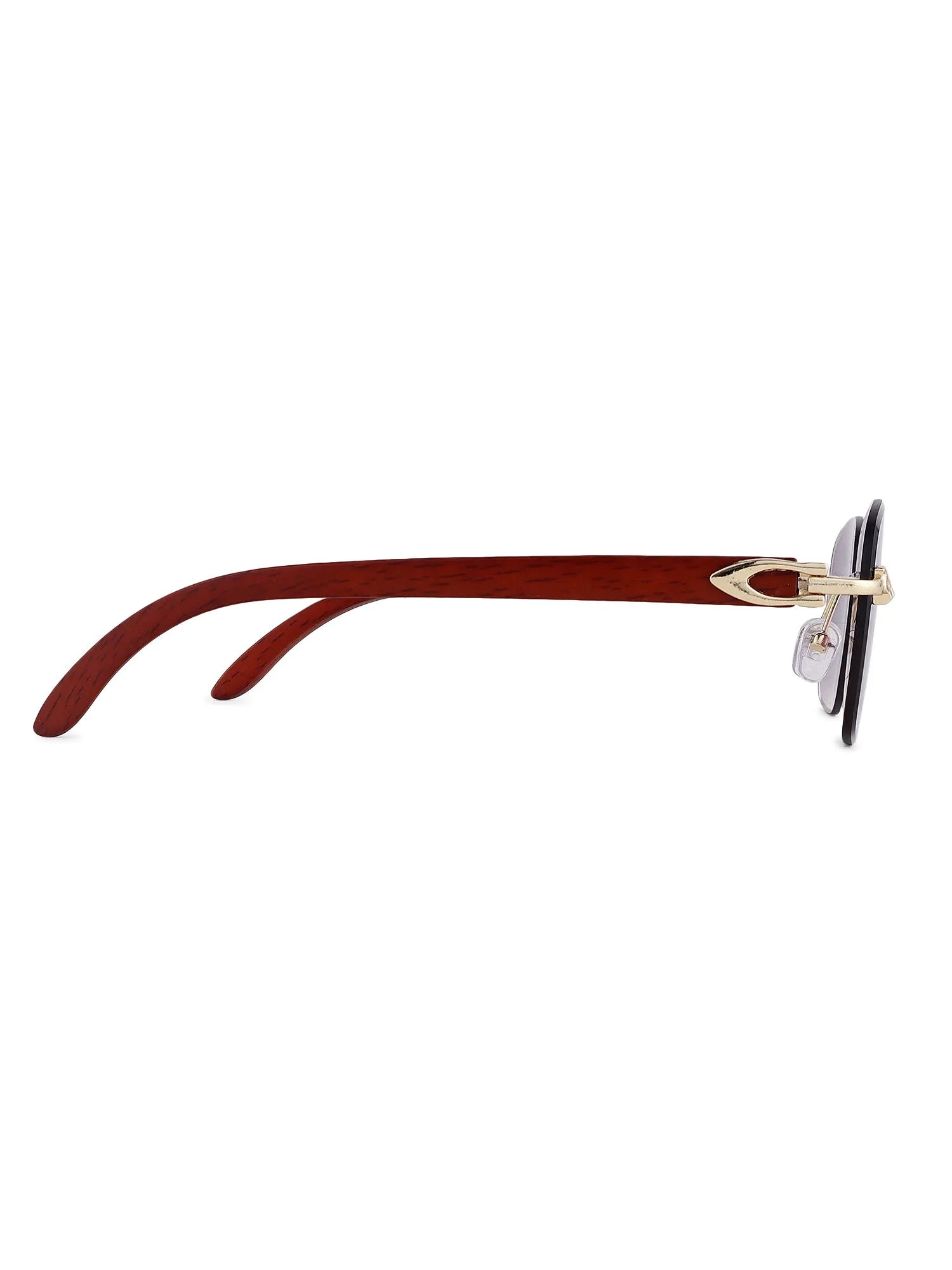 Stralor | Gradient Purple Medium Rim Less Rectangle Sunglasses for Men & Women [UV-protected]