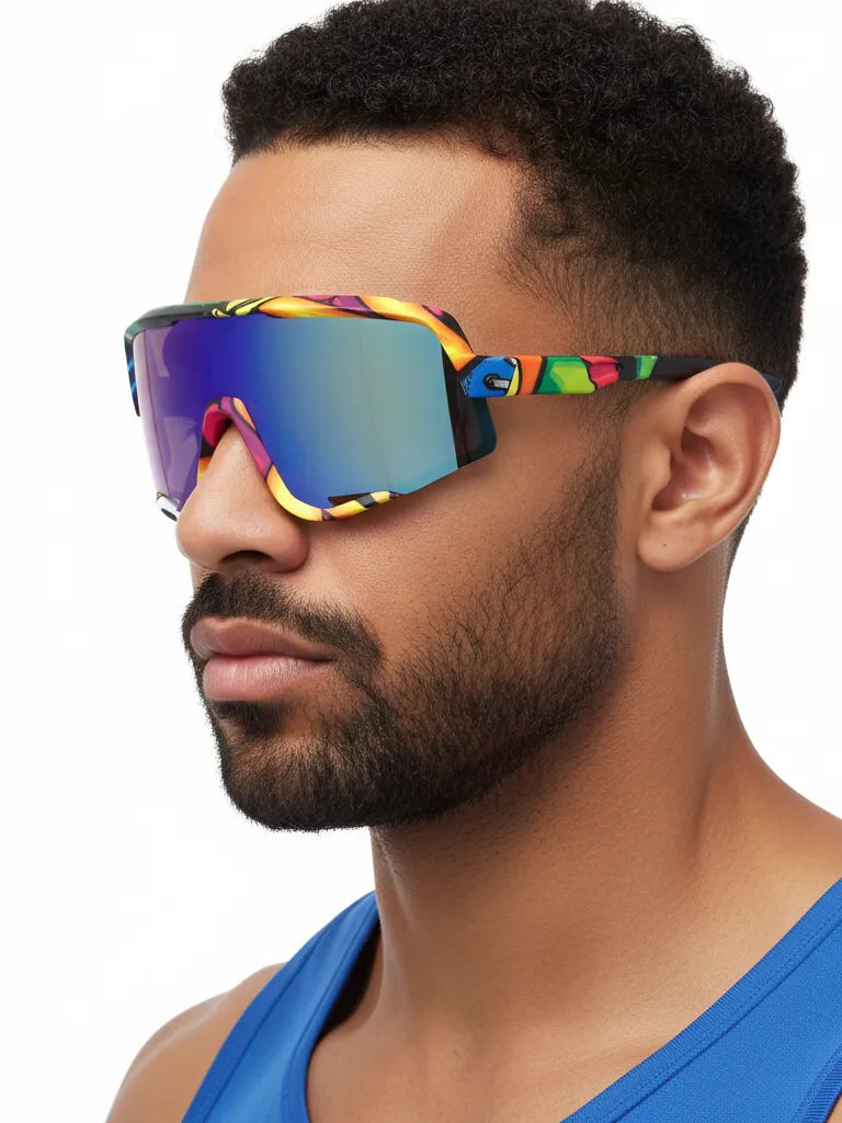 Nexis sports sunglass Blue mirrored