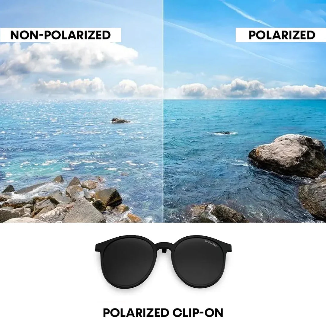 Aerion | Black Small Full Rim Round Clip-on for Men [Clip-on]