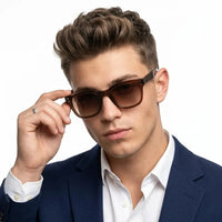 Nebulix | Brown Medium Full Rim Wayfarer Sunglasses for Men [UV-protected]