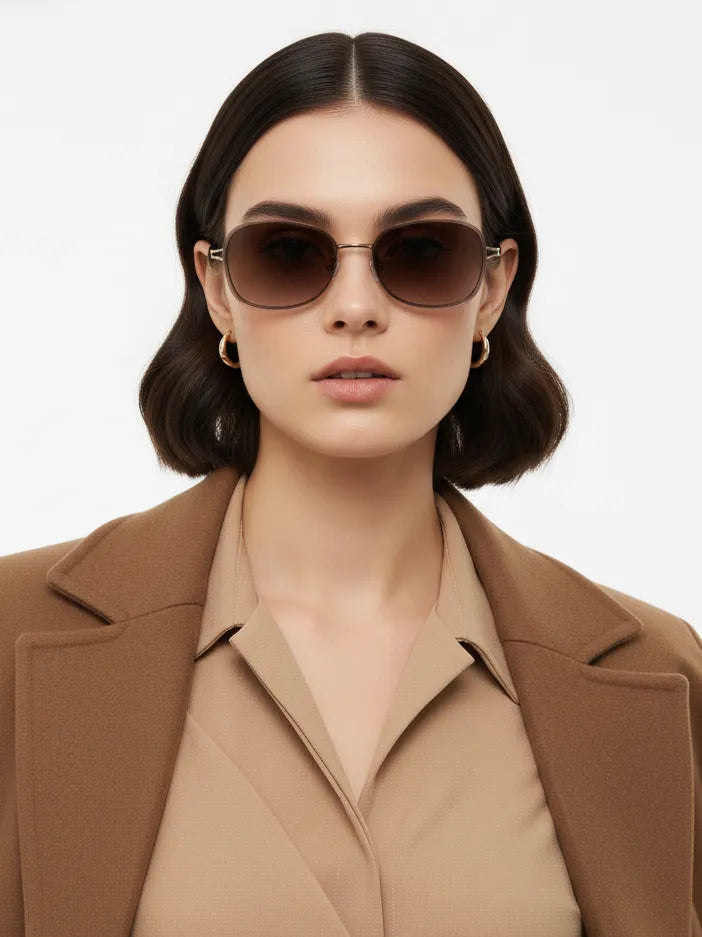 Crypta | Brown Medium Full Rim Oval Sunglasses for Women [UV-protected]