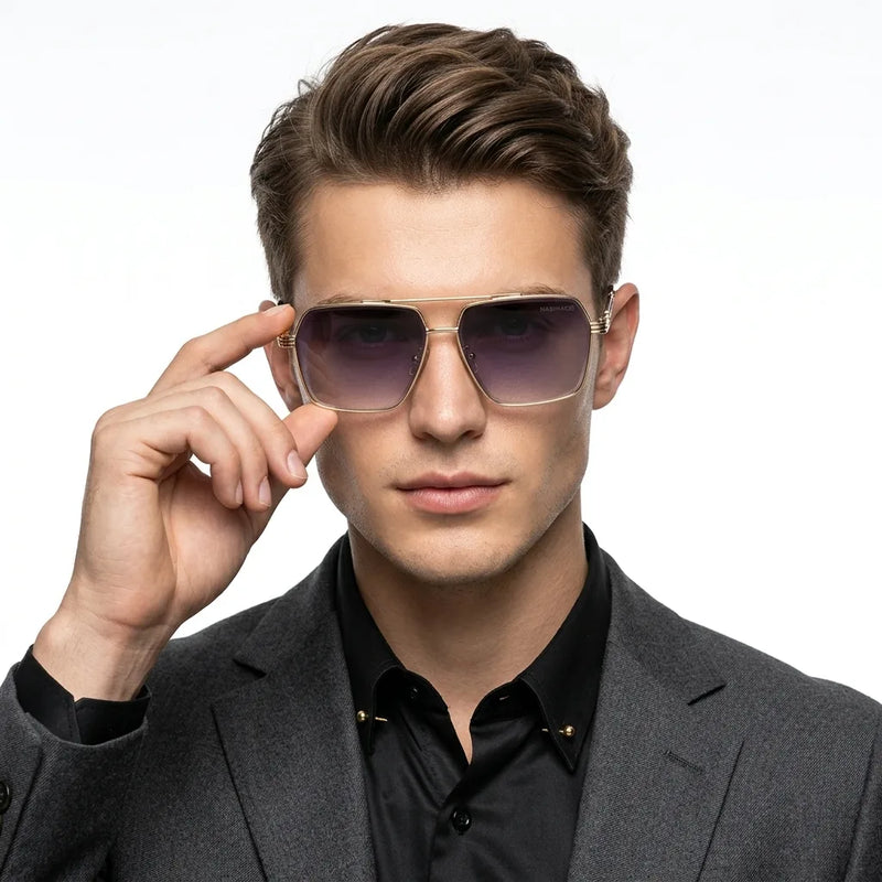 Orbital | Gradient Green Medium Full Rim Rectangle Sunglasses for Men & Women [UV-protected]