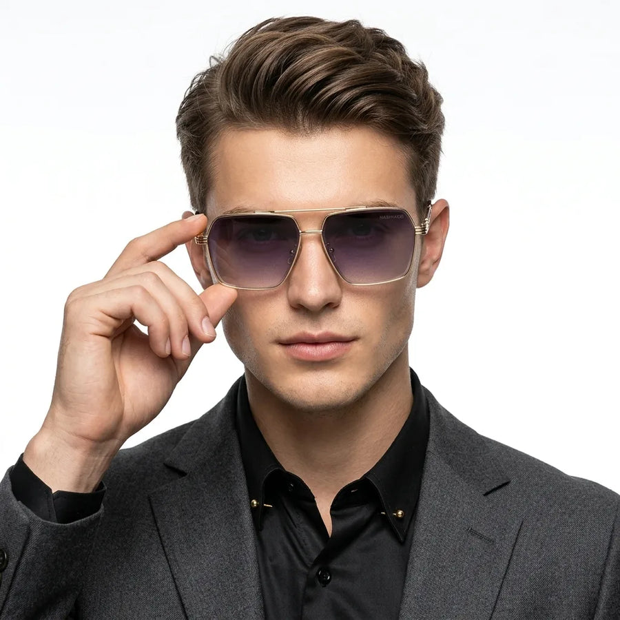 Orbital | Gradient Green Medium Full Rim Rectangle Sunglasses for Men & Women [UV-protected]