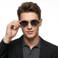 SEVA | Black Medium Rim Less Diamond with Lock Side Hinges Sunglasses for Men & Women [UV-protected]
