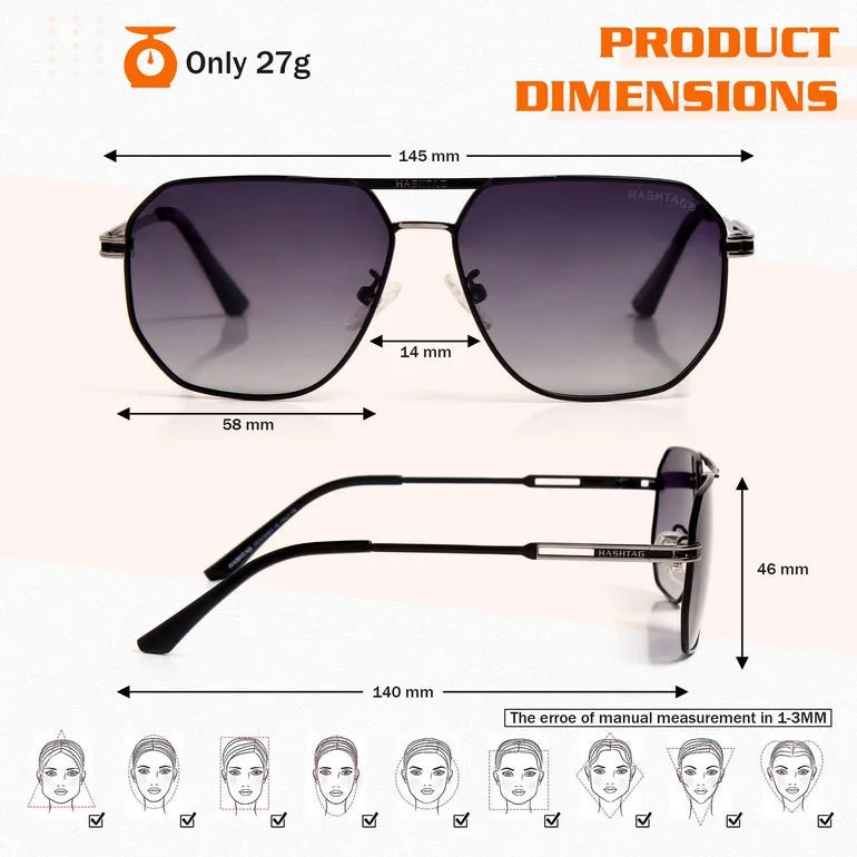 Sion | Golden & Brown Large Full Rim Hexagonal Sunglasses for Men & Women [Polarized]