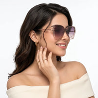 Eclipta | Brown Oversized Full Rim SQUARE Sunglasses for Women [Polarized]