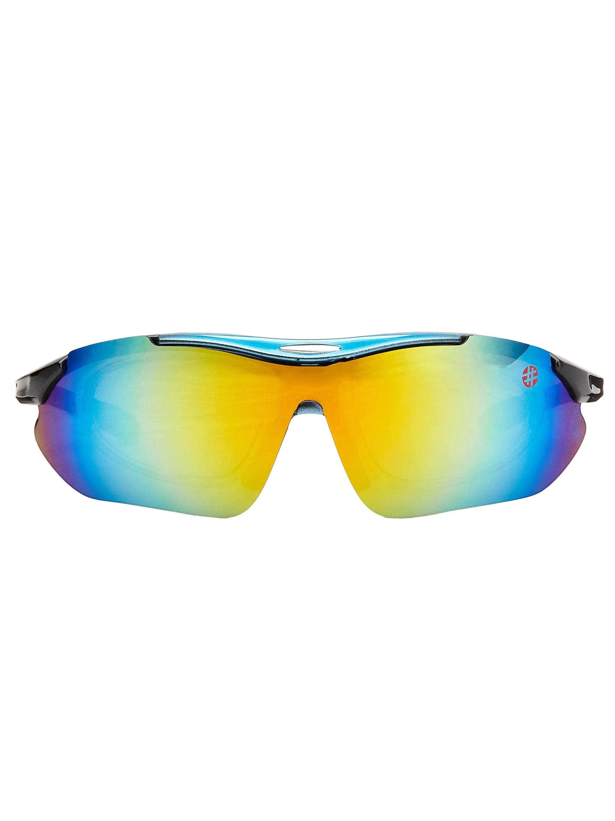 Valkor | Black Free Size Half Rim Shield Sports for Men & Women Changeable Lens[Polarized]