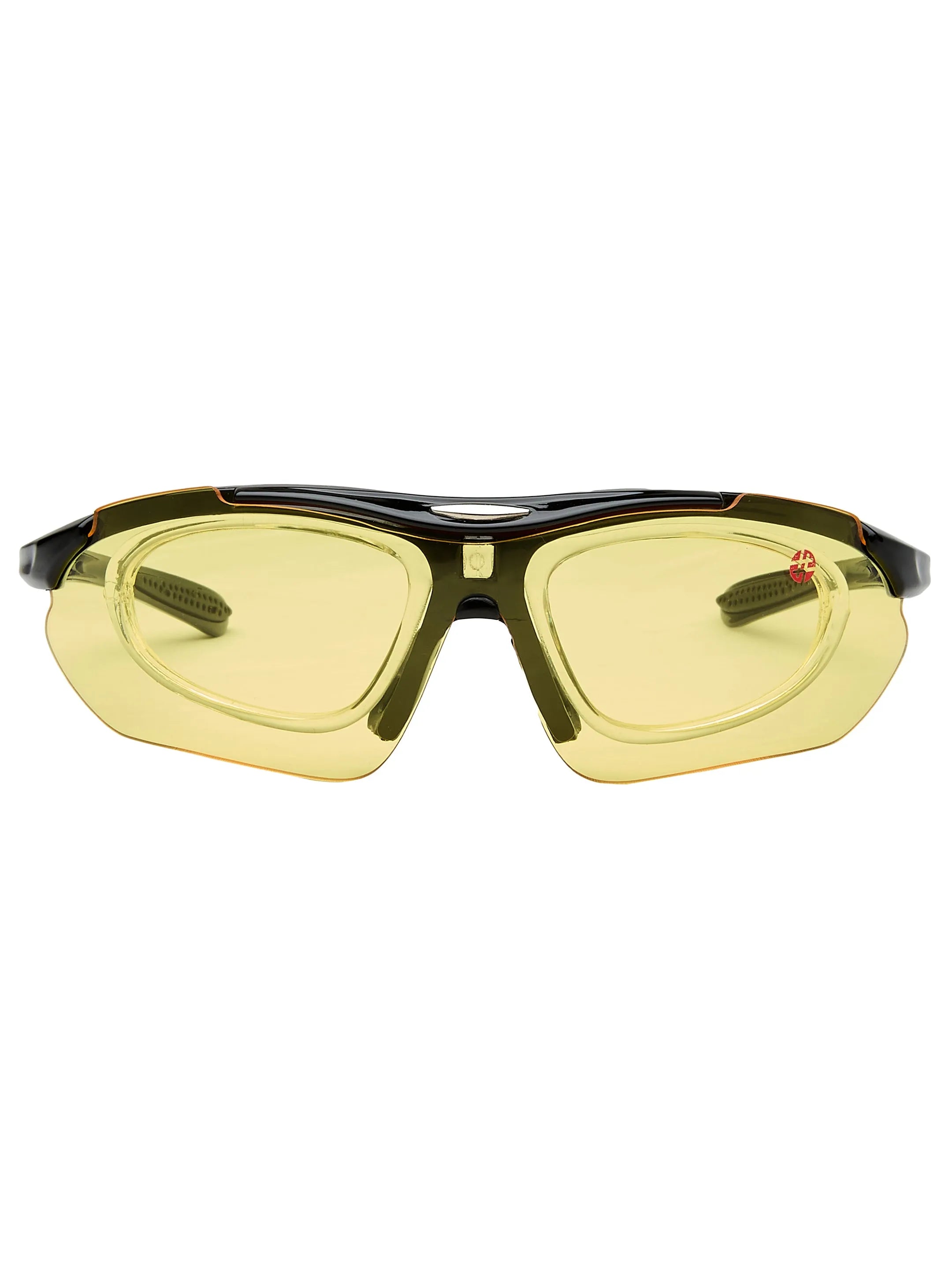 Valkor | Black Free Size Half Rim Shield Sports for Men & Women Changeable Lens[Polarized]