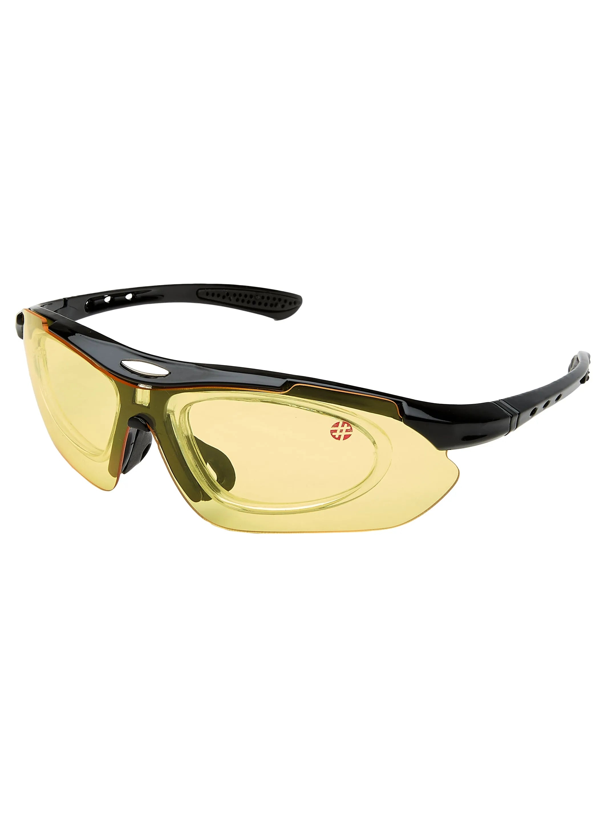 Valkor | Black Free Size Half Rim Shield Sports for Men & Women Changeable Lens[Polarized]