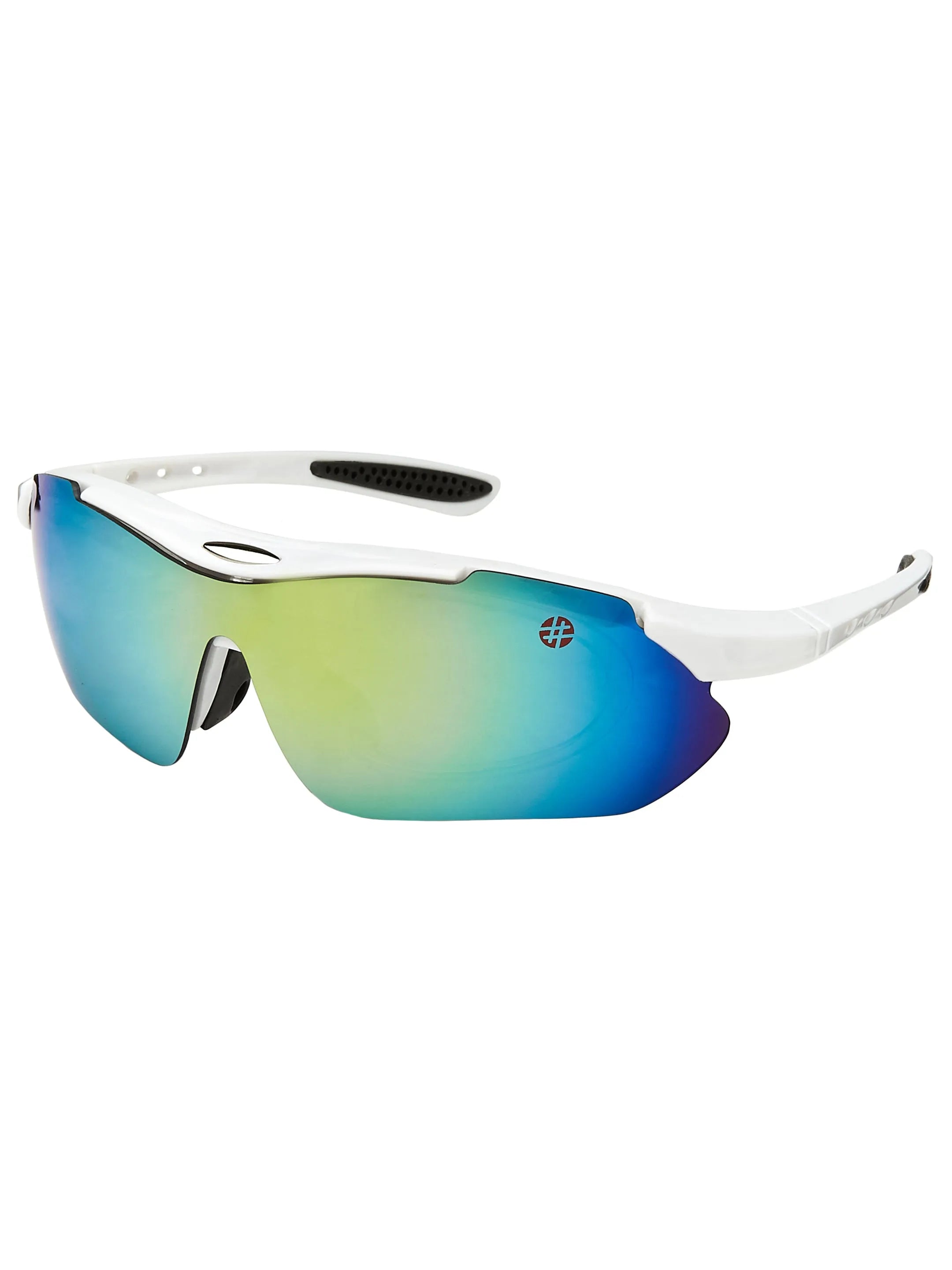 Valkor | White Free Size Half Rim Shield Sports for Men & Women Changeable Lens [Polarized]