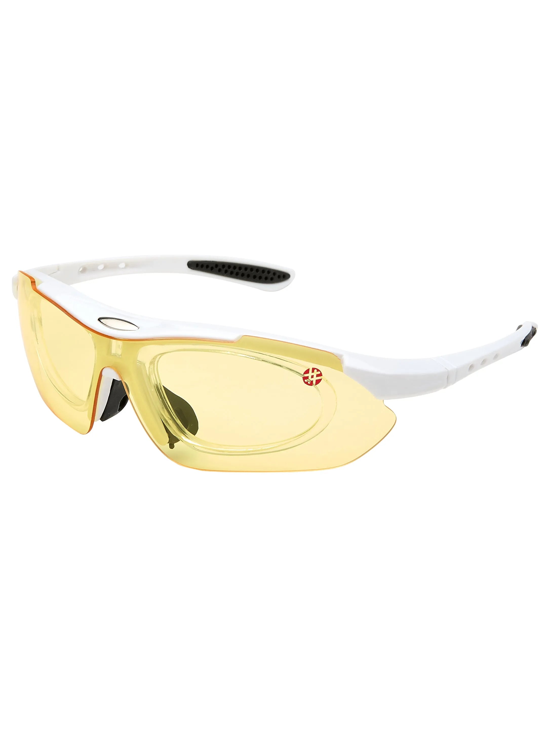 Valkor | White Free Size Half Rim Shield Sports for Men & Women Changeable Lens [Polarized]